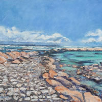Cape Agulhas Turquoise Waters Oil Painting – South Africa Art Gallery